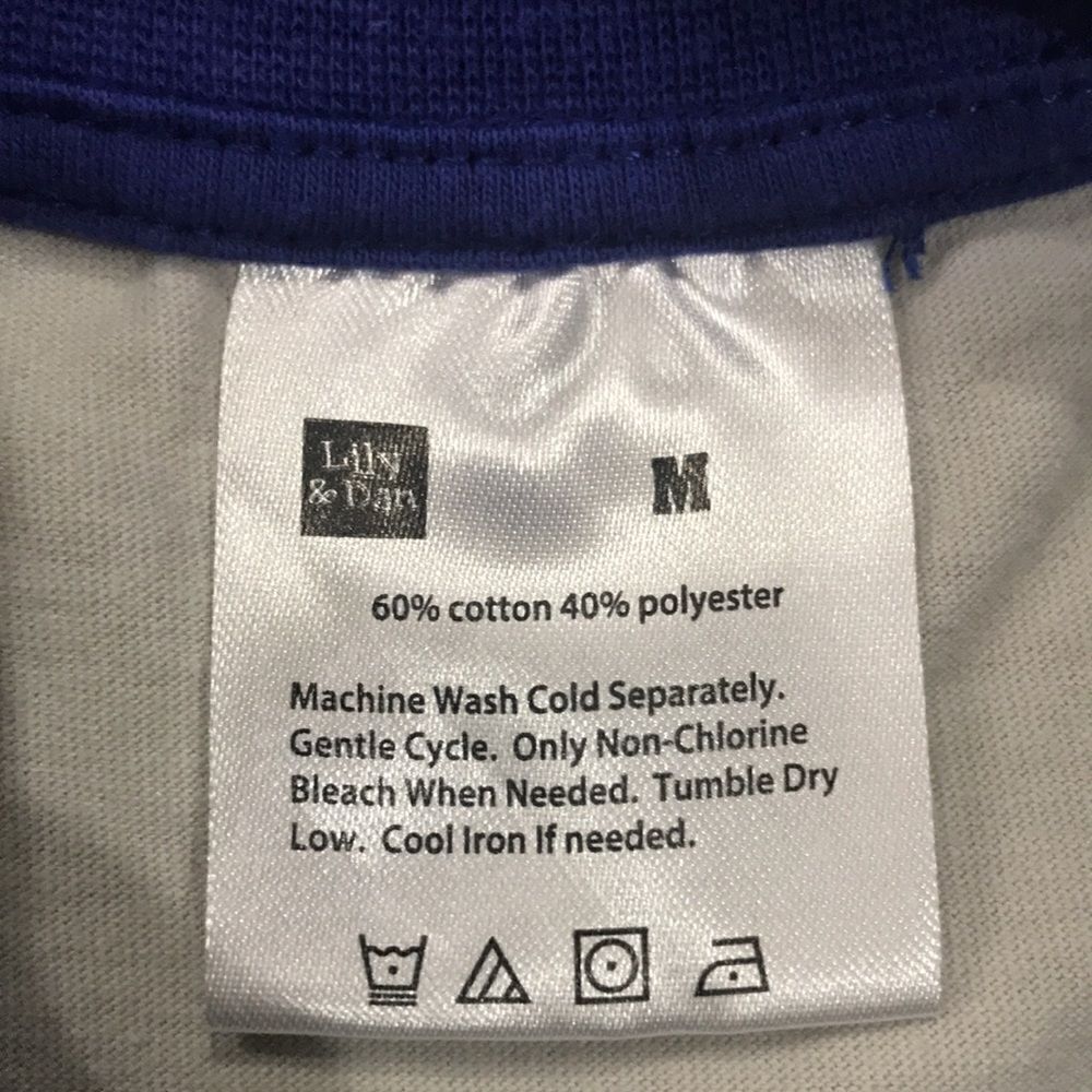 Lily & Dan Boys Long Sleeve Tee, Medium, Blue & Grey - Picture 4 of 4